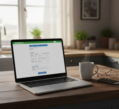 MOT History Check Example - View complete vehicle MOT test history and results